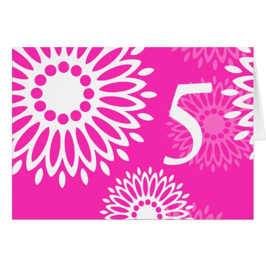 Fleurs roses d'été Carte Numéro de tableau (Devant horizontal)