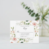 Fleurs roses douces Pétales Mariage floral RSVP (Debout devant)