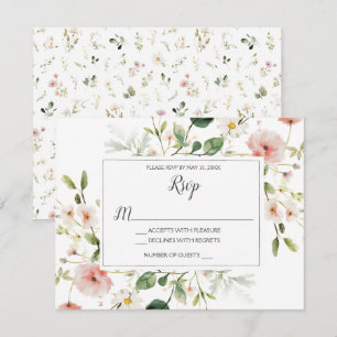 Fleurs roses douces Pétales Mariage floral RSVP