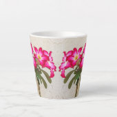 Fleurs Roses du désert Latte Mug (Devant)