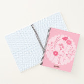 Fleurs Roses Élégantes - Carnet Spiral (Intérieur)
