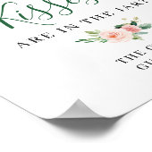 Fleurs roses élégantes en fleurs Sign poster (Coin)