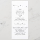 Fleurs roses Élégants programmes de mariage aquare (Dos)