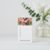 Fleurs roses, épousant le carte de visite de (Debout devant)