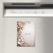 Fleurs roses et blanches douces Magnet (In Situ (Lave-vaisselle))