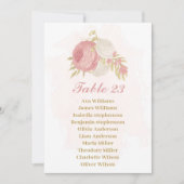 fleurs roses et blanches or carte de siège (Devant)