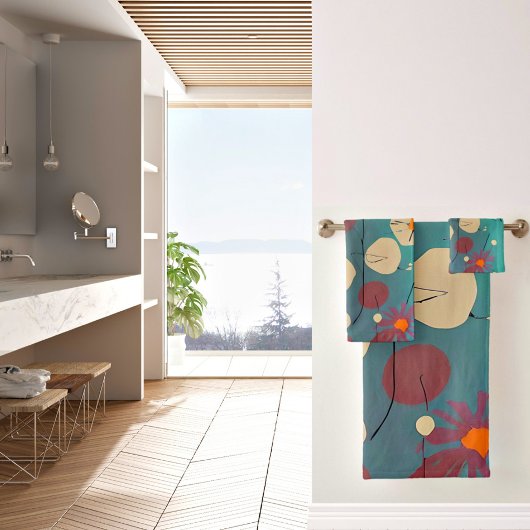 Fleurs roses et blanches rétro