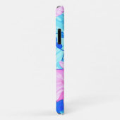Fleurs roses et bleues iPhone / coque ipad (Dos/Droite)