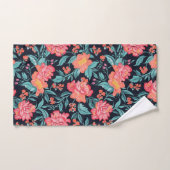 Fleurs roses et coraux (Serviette à main)