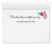 Fleurs roses et coraux sur Aquarelle Turquoise (Intérieur Horizontal (Bas))