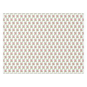 Fleurs roses et feuilles vertes sur nappe blanche (Devant (Horizontal))