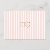 Fleurs roses et or et carte de Mariage d'oiseaux (Dos)