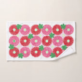 Fleurs roses et rouges de bois vintage (Serviette à main)