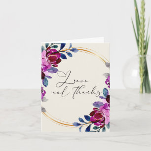 Fleurs roses et violettes Amour et Merci