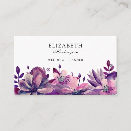 Fleurs roses et violettes. Carte Florals. Botaniqu (Devant)