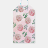Fleurs roses étiquettes cadeaux (Dos)