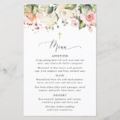 Fleurs roses, Fleurs blanches, Bohème, Menu baptêm (Devant)