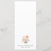 Fleurs roses, Fleurs blanches, Bohème, Menu de mar (Dos)