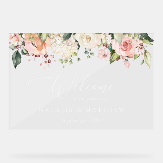 Fleurs roses, Fleurs blanches, Boho, Accueil Maria (Recto)