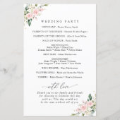 Fleurs roses, Fleurs blanches, Boho, Programme de  (Dos)