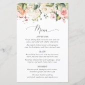 Fleurs roses, Fleurs blanches, Menu de la Baby Sho (Devant)