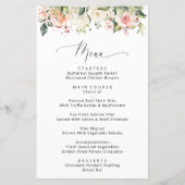 Fleurs roses, Fleurs blanches, Menu Fête des marié (Devant)