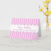 Fleurs roses Grande carte d'anniversaire de grand- (Fleur jaune)