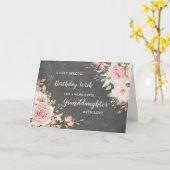 Fleurs roses Grandgirl Carte d'anniversaire (Fleur jaune)