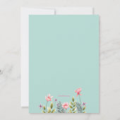 Fleurs roses Invitation de fête d'anniversaire (Dos)