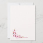 Fleurs roses Invitation religieuse (Dos)