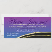 Fleurs roses Invitations de fête d'anniversaire (Dos)