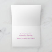 Fleurs roses Maid of Honor Invitation Card (Intérieur)
