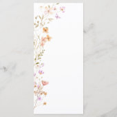 Fleurs roses Mariage Menu Événement Décor Table (Dos)