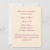 Fleurs roses Mason Jar Invitation de la partie d'e (Dos)