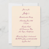Fleurs roses Mason Jars Invitation du Bachelorette (Dos)