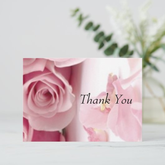 Fleurs roses Merci (Debout devant)