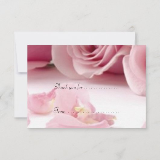 Fleurs roses Merci (Dos)