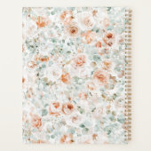 Fleurs Roses Monogrammes Eucalyptus Feuille Floral (Dos)