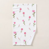 fleurs roses motif (Serviette à main)