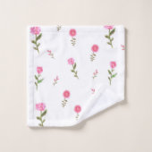 fleurs roses motif (Gant de toilette)