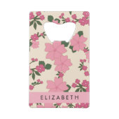 Fleurs Roses, Motif De Fleurs, Votre Nom (Dos)