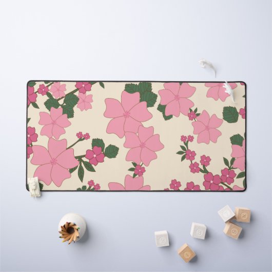 Fleurs Roses, Motif Floral, Motif De Fleurs (Tableau pour enfants)
