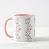Fleurs roses motif floral tasse à café (Gauche)