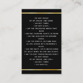 Fleurs roses noires croisées carte de prière funér (Dos)