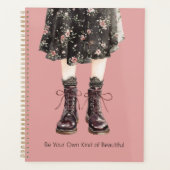Fleurs roses noires Jupe Bottes (Devant)