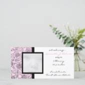 Fleurs roses Nouveaux Faire-part pour bébés (Debout devant)