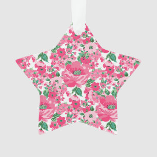 Fleurs roses peintes à la main mignonne Design bl