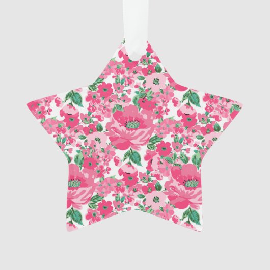 Fleurs roses peintes à la main mignonne Design bla (devant)