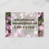 Fleurs roses Photo Carte de visite professionnel (Dos)