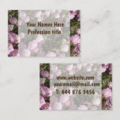 Fleurs roses Photo Carte de visite professionnel (Devant / Derrière)